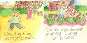 Emil goes for a walk Illustration for small children's book